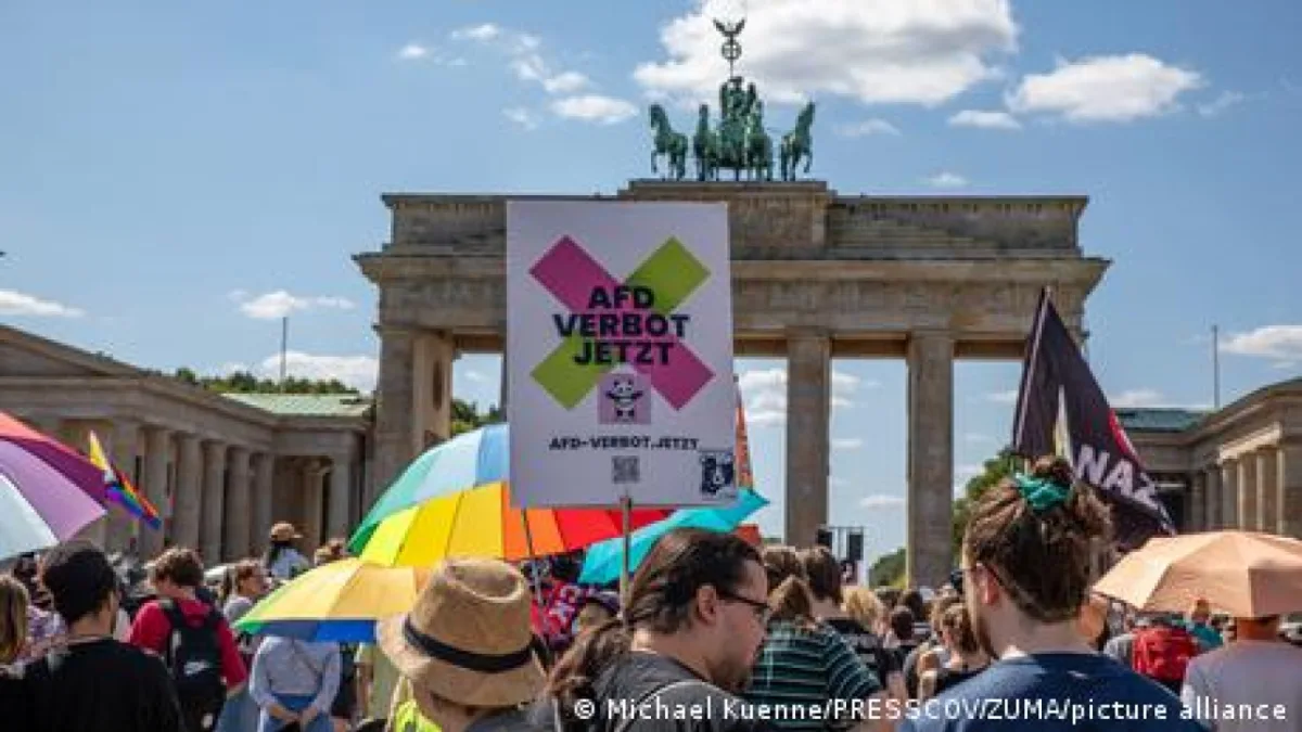 Διαδήλωση υπέρ απαγόρευσης AfD